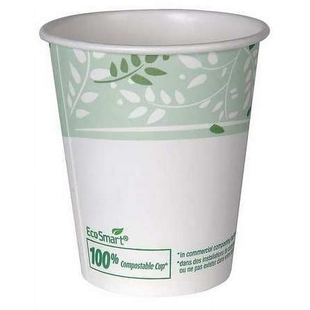 Dixie EcoSmart Viridian Paper Hot Cups - 10 fl oz - 1000 / Carton - Polylactic Acid (PLA) - Hot Drink, Beverage