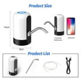 thumbnail image 3 of 5 Gallon Water Bottle Dispenser, USB Charging Water Bottle Pump, Portable Water Dispenser Pump for Camping (White), 3 of 8