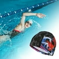 thumbnail image 2 of Unique Bargains 1 Pc Durable Swim Cap Black Red White Gray, 2 of 6