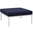 thumbnail image 4 of Modway Harmony 3 Piece Outdoor Patio Aluminum Sectional Sofa Set in White Navy, 4 of 7