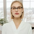thumbnail image 6 of 3 Pack Reading Glasses Stylish Spring Hinged Round Readers for Men and Women, 6 of 6