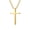 Gold, variant on Cross Necklace for Women Men Pendant Stainless Steel Rolo Chain Simple Dainty Religious Prayer Faith Personalized Gift Jewelry Black