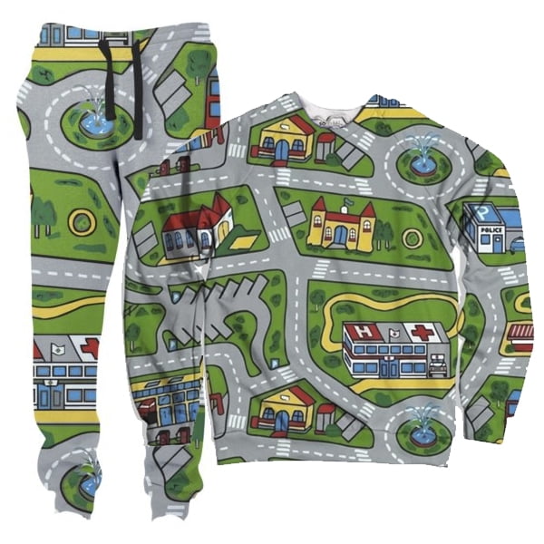 Toy Car Mat Tracksuit Set, includes sweater, joggers Unisex, Up to