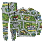 Toy Car Mat Tracksuit Set, includes sweater, joggers | Unisex, Up to 4XL