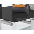 thumbnail image 5 of Furniturebox UK Enna 66.93-Inch Metal and Glass Indoor Extending Dining Table, Black & Chrome, 5 of 6