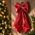 thumbnail image 4 of Big Red Bows Christmas Tree Topper Bows 40*16in Large Satin Bow for Hoom Wall Backdrop Room Decorations for Wedding Birthday Party, 4 of 9