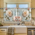thumbnail image 2 of Yayeee Kitchen Curtains Set of 2 Light Filtering 57"x36" Over Sink Window Panels, Whimsical Rose, 2 of 7