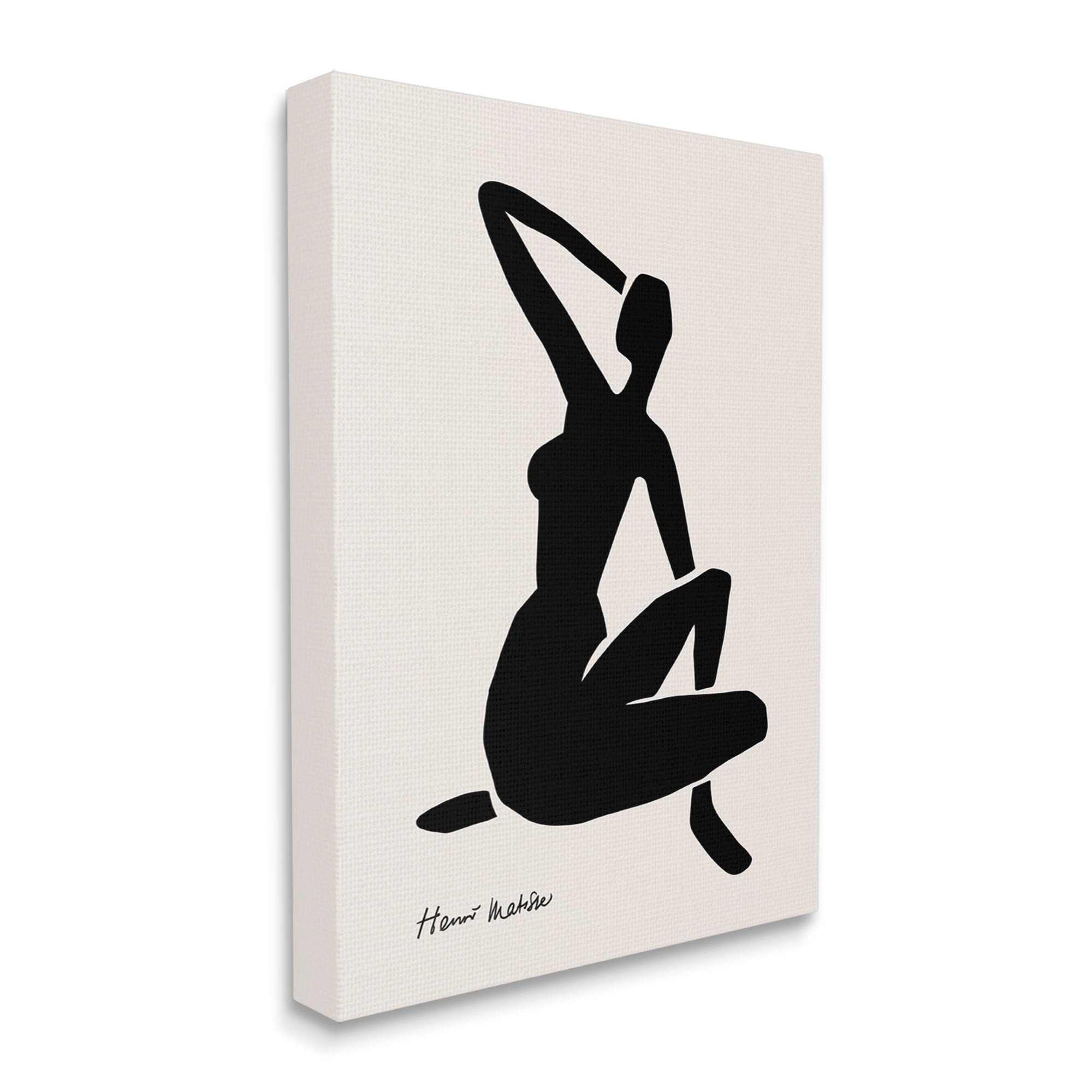 Stupell Industries Historic Matisse Woman Sitting Minimal Silhouette Canvas Wall Art, 30 x 40, Design by Ros Ruseva