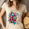 thumbnail image 4 of CMA Medical Assistant Graphic T-Shirt for Women, Colorful Floral Design, Ash, Size L, 4 of 6