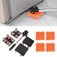 thumbnail image 4 of 1 Set Furniture Lifter Mover Tool with Crowbar Heightening Block Heavy Duty Furniture Mover with Wheels Appliance Roller Furniture Moving Dolly Slider, 4 of 8