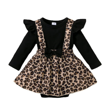 

Kwasome Baby Toddler Girls Romper Butterflies Prints Jumpsuit Round Neck Long Sleeve Outfits School Winter Leisure Simple Style Clothes Black 12-18 Months