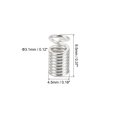 thumbnail image 2 of Unique Bargains Cord End Caps, 100Pcs 4.5x9.5mm Metal Spring Coil End Tips Crimp Terminators Caps Silver White, 2 of 5