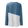 thumbnail image 4 of Shirts for Women Women's Loose Casual Leisure Long Sleeve Round Neck Collar Patchwork T-Shirt Top, 4 of 6