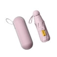 thumbnail image 3 of Parasol de viaje de bolsillo plegable pequeño portátil para exteriores soleados y calientes a prueba de viento Plegable resistente Rosa claro Yinane Cubierta compacta, 3 of 8