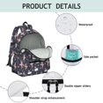 thumbnail image 4 of Princess and Swan Blue Pattern Cute School Backpack with Padded Back and Adjustable Shoulder Straps 13.4"x11"x4.7", 4 of 5