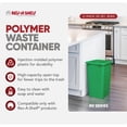 thumbnail image 2 of Rev-A-Shelf 35 qt. Replacement Waste Container for Rev-A-Shelf Pullouts, Green, 2-pack, 2 of 10