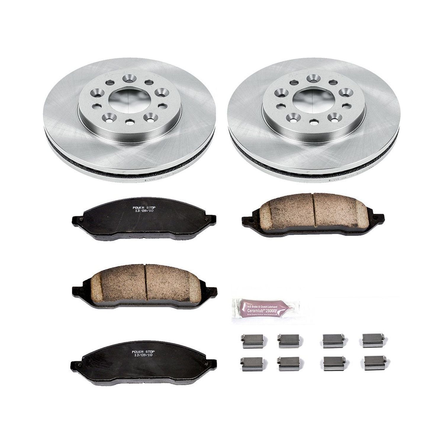 Power Stop Front Stock Replacement Brake Pad and Rotor Kit KOE3051 Fits 2004 Ford Freestar
