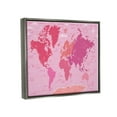 thumbnail image 5 of Stupell Industries Pink Tones World Map Atlas Countries Education Graphic Art Luster Gray Floating Framed Canvas Print Wall Art, Design by Arrolynn Weiderhold, 5 of 5