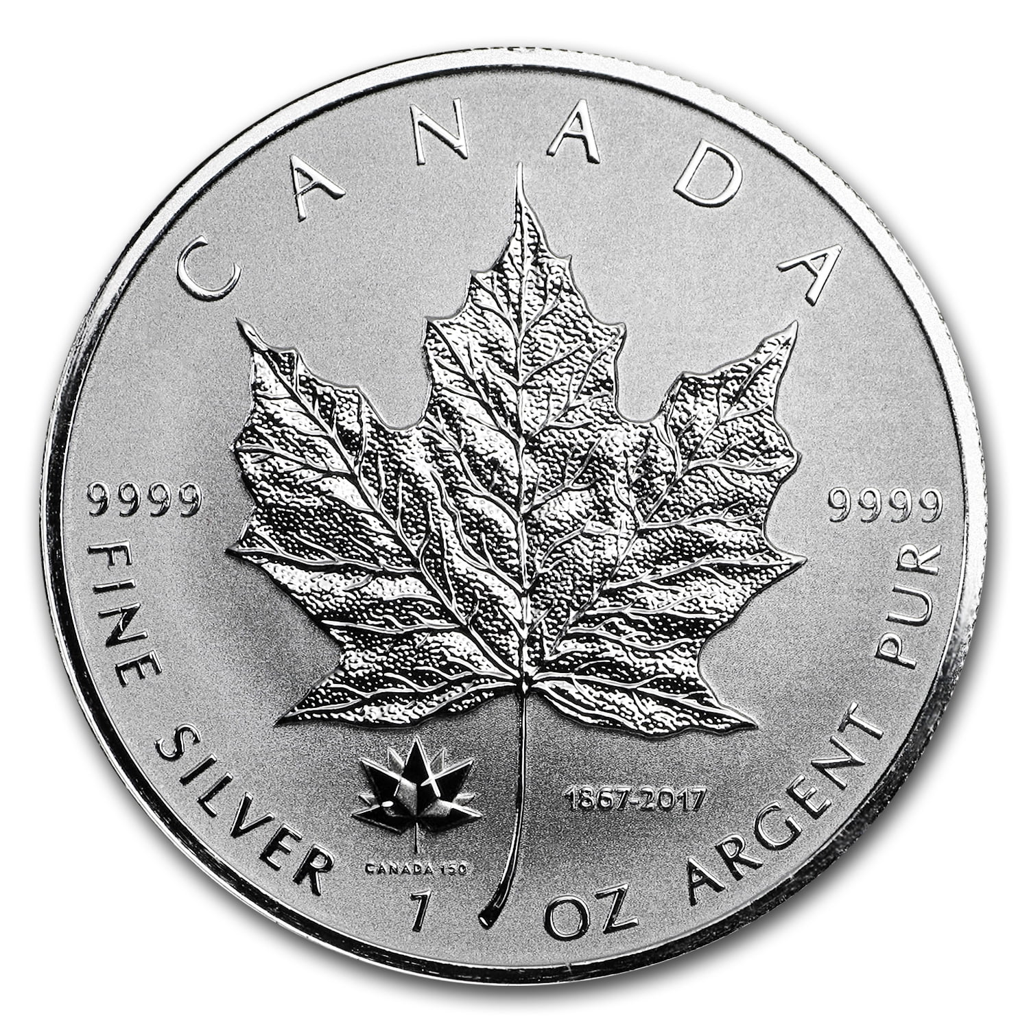 1867-2017 Canada Maple Leaf 150th Anniversary Privy RCM 1 oz Silver Coin 