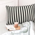 thumbnail image 4 of Salouo Black And White Thick Stripes Pattern Pillow Cases,1PC Pillow Covers with Envelope Closure Decorative Pillow Case for Bed Couch,Pillows Not Included-16"x24", 4 of 6