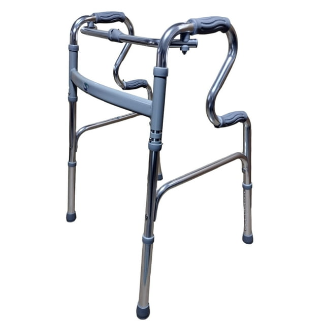 Andadera Ortopedica doble Apoyo Super Confort Plata Plegable ajustable