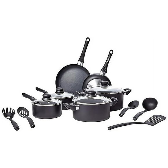 Aluminium Non-Stick Black Cookware Set - 15 Piece