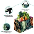 thumbnail image 3 of Hippocampus Large Capacity Reusable Foldable Oxford Cloth Storage Bin Shopping Basket Shopping Bag Grocery Bags, 3 of 7