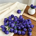 thumbnail image 7 of 1Pc Artificial Silk Flower Heads for Decoration,Small Rose Buds,Flower Heads in for Crafts Carnation Peony Artificial Rose Flower Heads European Wedding Decoration DIY Accessories Flowers,Dark Purple, 7 of 7