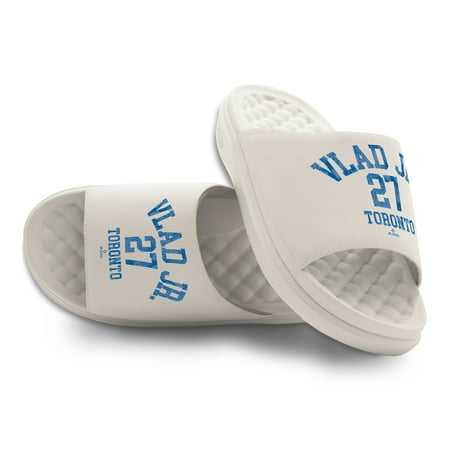 Youth ISlide Vladimir Guerrero Jr. Toronto Blue Jays Name & Number Stack Motive Slide Sandals