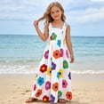 thumbnail image 2 of oqasdz Girls Dresses Casual Floral Print Spaghetti Strap Playful and Street Style for Toddler Kids Party Wedding Dress, 2 of 7