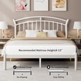thumbnail image 5 of Winkalon Full Size Metal Platform Bed Frame with Victorian Style Iron-Art Headboard, Easy Assembly, Under Bed Storage, No Box Spring Required, White, 5 of 8