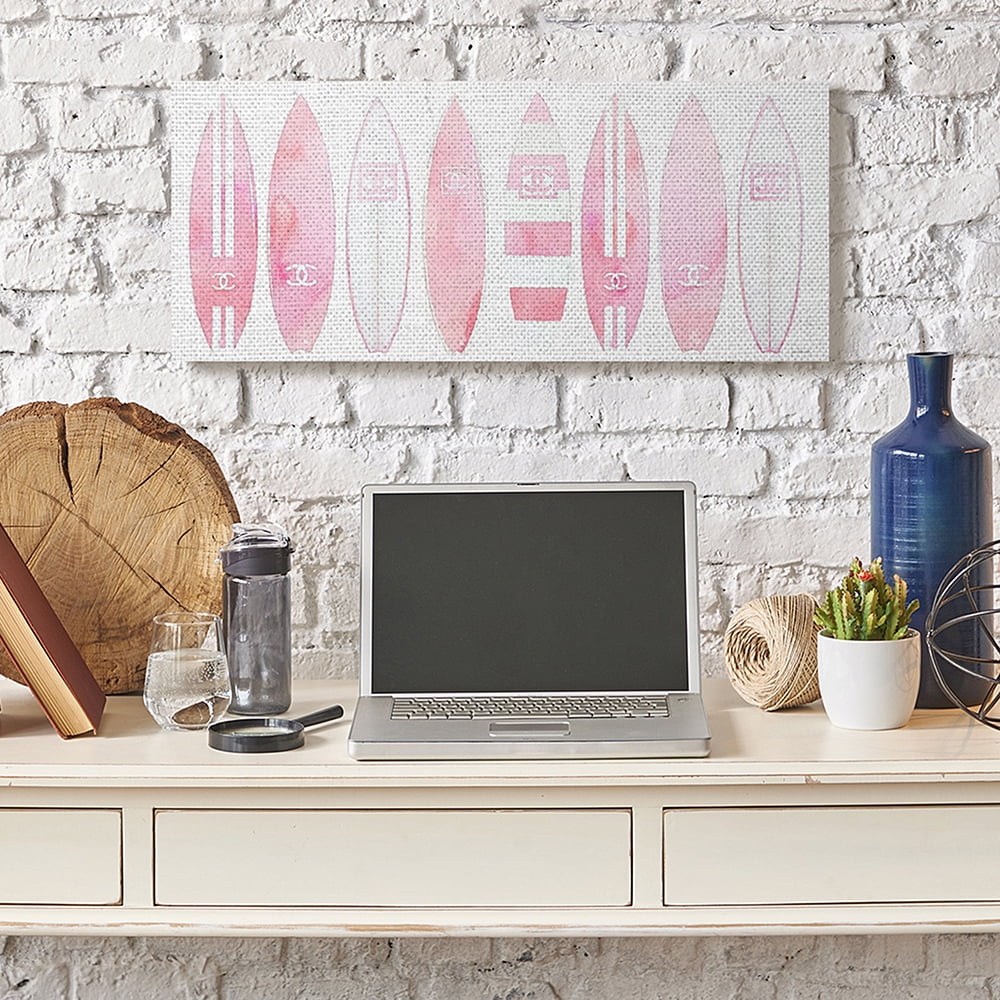 Stupell Industries Glam Fashion Surfboards Nautical Designer Brand Canvas Wall Art by Amanda Greenwood