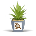 thumbnail image 1 of Loupe Génétique Animale Art Déco Mode Faux Pot de Fleurs Ananas Mini Décor, 1 of 3
