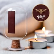 Glass Match Holder with Striker - Fancy Matches in a Jar Cloche - Decorative Home Decor Gifts - Match Striker Bottle for Matches - Mothers Day Gifts for Her - White Matches Included (Medium 250ml)