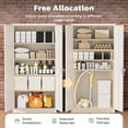 thumbnail image 5 of SOLAURA 72 inches Tall Metal Garage Storage Cabinets, Lockable Steel Storage Cabinet with Doors and Adjustable Shelves for Office, Home, Shops, Garage, Assembly Required, Warm Gray, 5 of 7