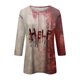 thumbnail image 5 of Camiseta de mujer con cara de calabaza de Halloween. Camiseta gráfica linda y espeluznante para festividades y fiestas de otoño., 5 of 5