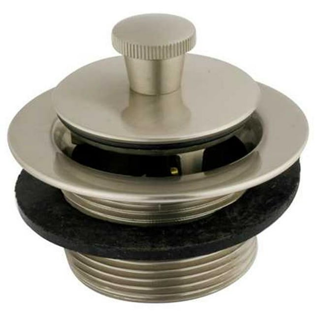 Drain de Baignoire Élévateur et Verrouillable Nickel Satiné