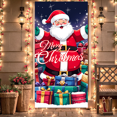 thumbnail image 5 of Decorative Design Merry Christmas Banner Santa Claus Gift Boxes Festive Decoration for Holiday Celebration Indoor Decoration Winter Party, 5 of 9