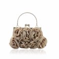 thumbnail image 1 of Bolso de noche de satén con flores para mujer, bolsos de boda, regalo para mamá, bolsos de moda para novia en fiesta de noche, albaricoque BANYUO  Hogar, 1 of 4