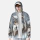 thumbnail image 2 of Balery Majestic Snowy Wolf Sudadera ligera de manga larga con capucha y protección solar UPF 50+ para hombre y mujer, ideal para pesca y running-X-Large, 2 of 7