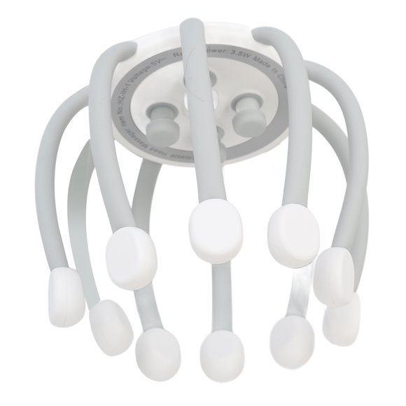Appareil de Massage de Tête à 360 Degrés, 5 Modes Réglables TMS Blanc Masseur Électronique pour Pression Musculaire
