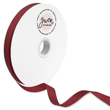 UPC: 0810056349882 | Burgundy Grosgrain Ribbon for Crafts and Bows  5/8  x 100 Yards by Gwen Studios