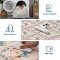 thumbnail image 4 of Garvee 9'x12' Floral Printed Area Rug Living Room Rugs, Washable Geometric Border Rug Non Slip Rug Butterflies Print Indoor Carpet for Bedroom, Farmhouse, Dining Room, Blue and Pink, 4 of 8
