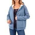thumbnail image 5 of Women Fleece Coat Winter Warm Casual Long Sleeve Hooded Jackets Plus Size Fall Winter Cardigan Plush Warm Outwear, 5 of 7