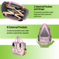 thumbnail image 6 of Garden Tool Bag,Pioneer Flower Floral Print Pattern Garden Tool Organizer,Garden Gifts,Waterproof Multi-Pocket Garden Tool Storage 11.8x5.5x11.4 Inch(Tools NOT Included), 6 of 6