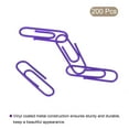 thumbnail image 3 of Uxcell 200 Pcs Metal Gem clip Small Size Vinyl Coated to Prevent Tearing Pages 28 x 8 mm Purple, 3 of 6
