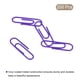thumbnail image 3 of Uxcell 200 Pcs Clip de Gemas de Metal Tamaño Pequeño Recubierto de Vinilo para Prevenir el Desgarro de Páginas 28 x 8 mm Púrpura, 3 of 6