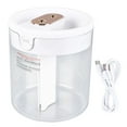 thumbnail image 1 of Humidificador de 2 l, blanco, de gran capacidad, con doble boquilla, para el hogar, dormitorio, oficina, silencioso, con luz nocturna USB, vaporizador de aire., 1 of 14