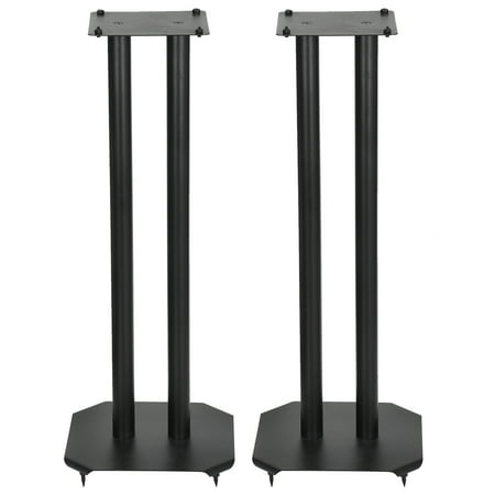 Zeny Set of 2 Heavy Duty Premium Universal Floor Speaker Stands for Surround Sound & Book Shelf Speakers Up to 22 (Best Rear Speaker Stands)