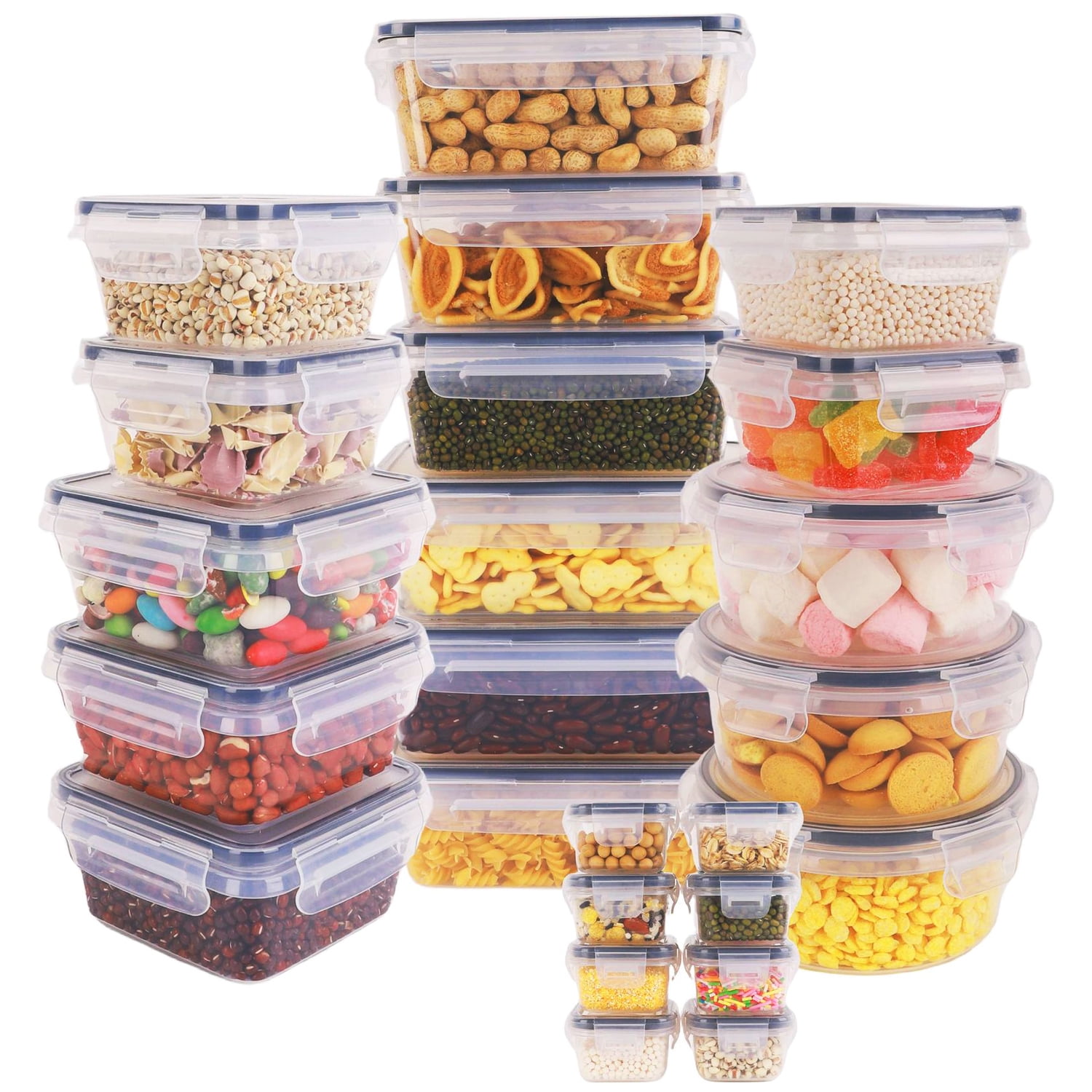 Airtight Food Storage Container Set， Meal Prep Container, Tupperware Sets With Lids, Food Storage Containers, Marker & Labels